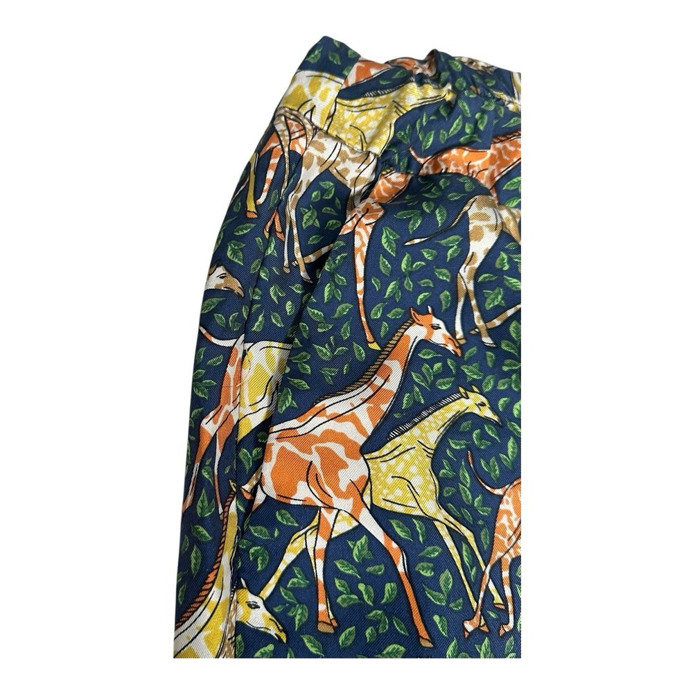 J CREW Women Pull On SilkTwill Pant in Giraffes Print Size S/M - Picture 4 of 16